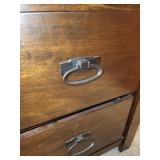 End Tables - Dark Wood, 2-Drawer Nightstands, 24 x 16 x 26 in, Set of 2