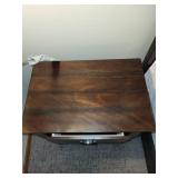 End Tables - Dark Wood, 2-Drawer Nightstands, 24 x 16 x 26 in, Set of 2