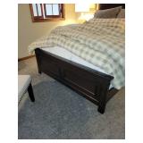 Brown Wood Bed Frame - 63 x 86 x 55 in