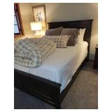 Brown Wood Bed Frame - 63 x 86 x 55 in