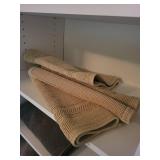Bath Towel Set with Foldable Laundry Hamper - Gray, Beige & White (Assorted Towels)