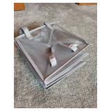 Bath Towel Set with Foldable Laundry Hamper - Gray, Beige & White (Assorted Towels)