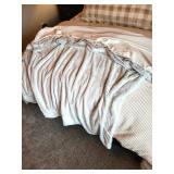 Port Authority Plush Fleece blue Throw Blanket - white sheets set