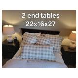 End Tables - 22x16x27 - Dark Wood (Lot of 2)