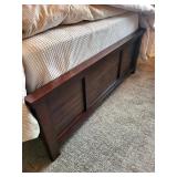 Brown Wood Bed Frame - 58W x 80L x 48H Inches