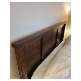Brown Wood Bed Frame - 58W x 80L x 48H Inches