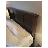 Brown Wood Bed Frame - 58W x 80L x 48H Inches