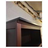 Wooden Bookshelf 31 in W x 12 in D x 72 in H Dark Brown