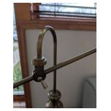 Brass Floor Lamp - Adjustable Swing Arm & Cone Shade