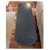 Coast to Coast Imports Black MDF Console Table - Oval Top, 2 Drawers