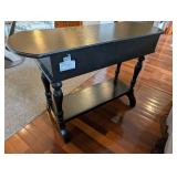 Coast to Coast Imports Black MDF Console Table - Oval Top, 2 Drawers