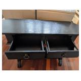 Coast to Coast Imports Black MDF Console Table - Oval Top, 2 Drawers