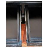 Coast to Coast Imports Black MDF Console Table - Oval Top, 2 Drawers