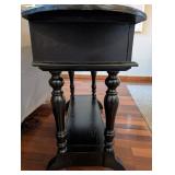 Coast to Coast Imports Black MDF Console Table - Oval Top, 2 Drawers
