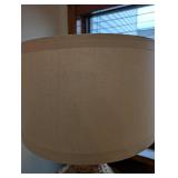 Woven Rattan Teardrop Table Lamp with Drum Shade