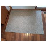 Custom Made Light Gray Entry Rug with Loop-Pile Border
