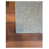Custom Made Light Gray Entry Rug with Loop-Pile Border
