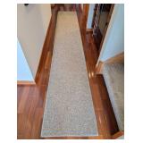 Beige Hallway Runner Rug - Textured Neutral Carpet