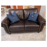 Italian Leather Sofa 64 in W x 36 in D x 34 in H