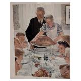 Norman Rockwell Freedom from Want Framed Print - Vintage Reproduction