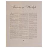 Norman Rockwell Freedom of Worship Print - Framed Wall Art with Will Durant Text