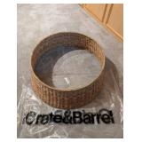 Crate & Barrel Tree Skirt - Round Woven Natural Fiber