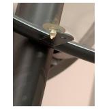 Elite Mfg California Glass Top Dining Table & 5 Chairs - 42 Dia, 35 H