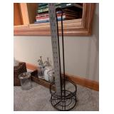 Toilet Paper Holder Floor Stand with Glass Jars & Soap Dispensers
