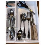 International Stainless Flatware Set with Wood-Handled Knives & Scissors