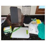 Kitchen Cleaning Bundle: Cutting Board, Latex Gloves, Dish Rack & Accessories