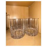 Clear Glassware Set - Highball Glasses & Faceted Tumblers