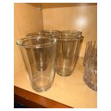 Clear Glassware Set - Highball Glasses & Faceted Tumblers