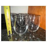 Clear Glass Stemless Wine Glasses Set for Home Bar & Entertaining