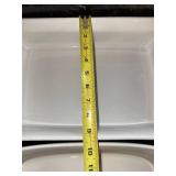 White Ceramic Baking Dishes - 2-Piece Set, 3 Qt Each, Made in China