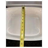 White Ceramic Baking Dishes - 2-Piece Set, 3 Qt Each, Made in China