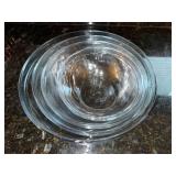 Clear Glass Mixing Bowls Nesting Set - Assorted Sizes