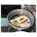 Calphalon Bakeware Set - 9-inch Springform Pan, 9-inch Round Pan, 9x13 Rectangular Pan, 12-Cup Muffin Pan