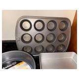 Calphalon Bakeware Set - 9-inch Springform Pan, 9-inch Round Pan, 9x13 Rectangular Pan, 12-Cup Muffin Pan