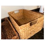 Seagrass Storage Baskets - Handwoven Natural Tan (Lot of 3)