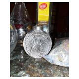 Tablecraft Clear Glassware Lot - Oil Dispenser, Embossed Rooster Canister, Decanters & Orbs