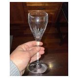 Crystal Wine Glasses - Set of 6 - 9 in Tall - Cut Pattern Stemware
