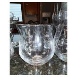 Clear Glass Stemware Assortment - Wine Glasses, Coupes, Goblets & Tumblers
