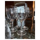 Clear Glass Stemware Assortment - Wine Glasses, Coupes, Goblets & Tumblers