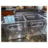 Clear Acrylic Storage Bins (Lot of 4)
