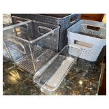 Clear Acrylic Storage Bins (Lot of 4)