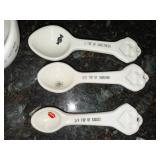 Tag Heart-Pattern Ceramic Spoons & Bowls Set - 1 Cup of Love, 1 tsp, 1/2 tsp, 1/4 tsp