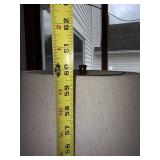 Brass Floor Lamp - Adjustable Height with Beige Fabric Shade