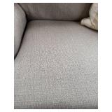 3-Seater Sofa, Matching Oversized Chair & Ottoman in Light Beige Textured Fabric