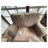 3-Seater Sofa, Matching Oversized Chair & Ottoman in Light Beige Textured Fabric