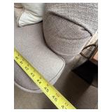 3-Seater Sofa, Matching Oversized Chair & Ottoman in Light Beige Textured Fabric